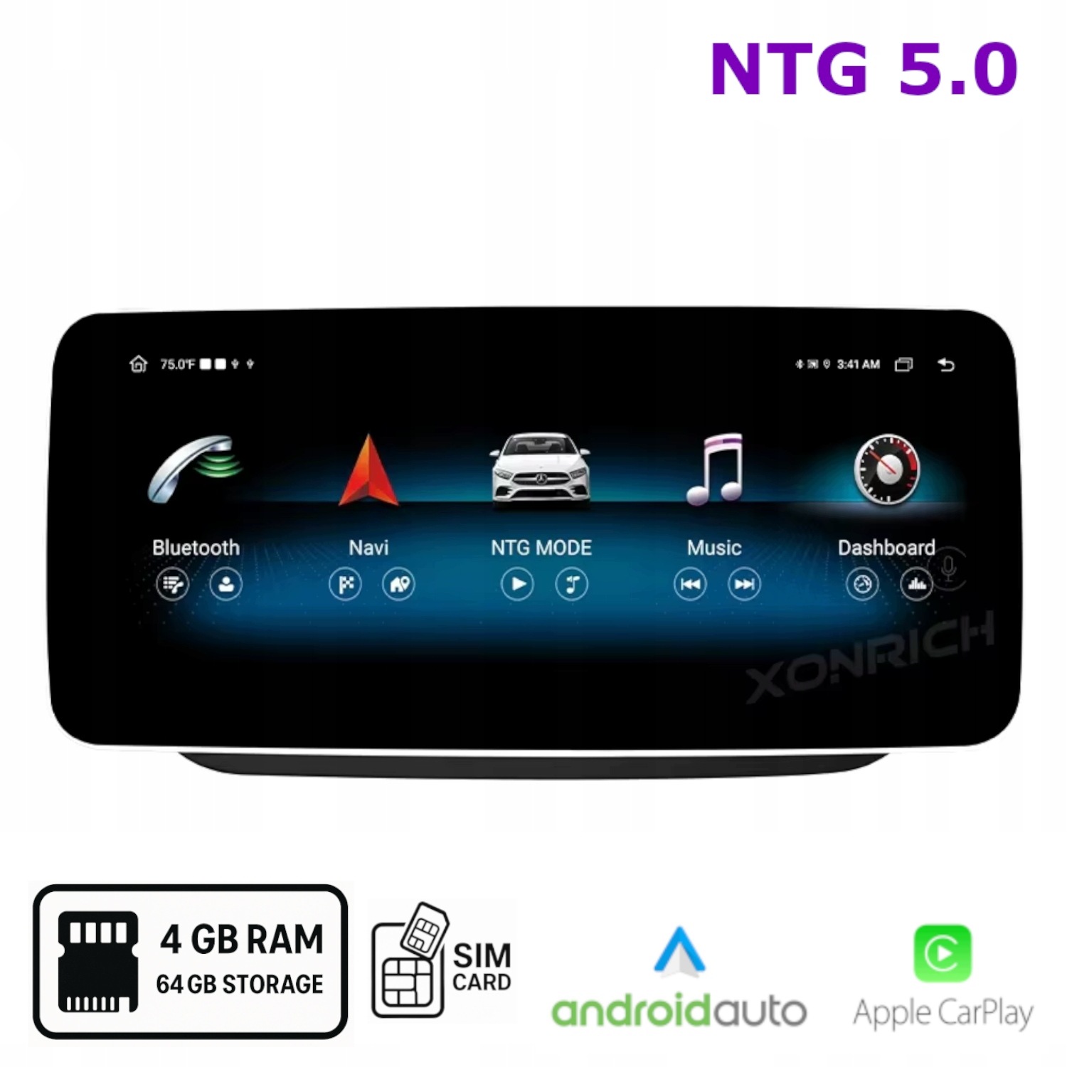 Radio Android do Mercedes W218 X218 C218 NTG 5.0 Qualcomm 665 4+64 GB