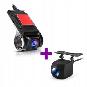 Wideorejestrator HD DVR + kamera cofania do radia Android HD 720p IP67