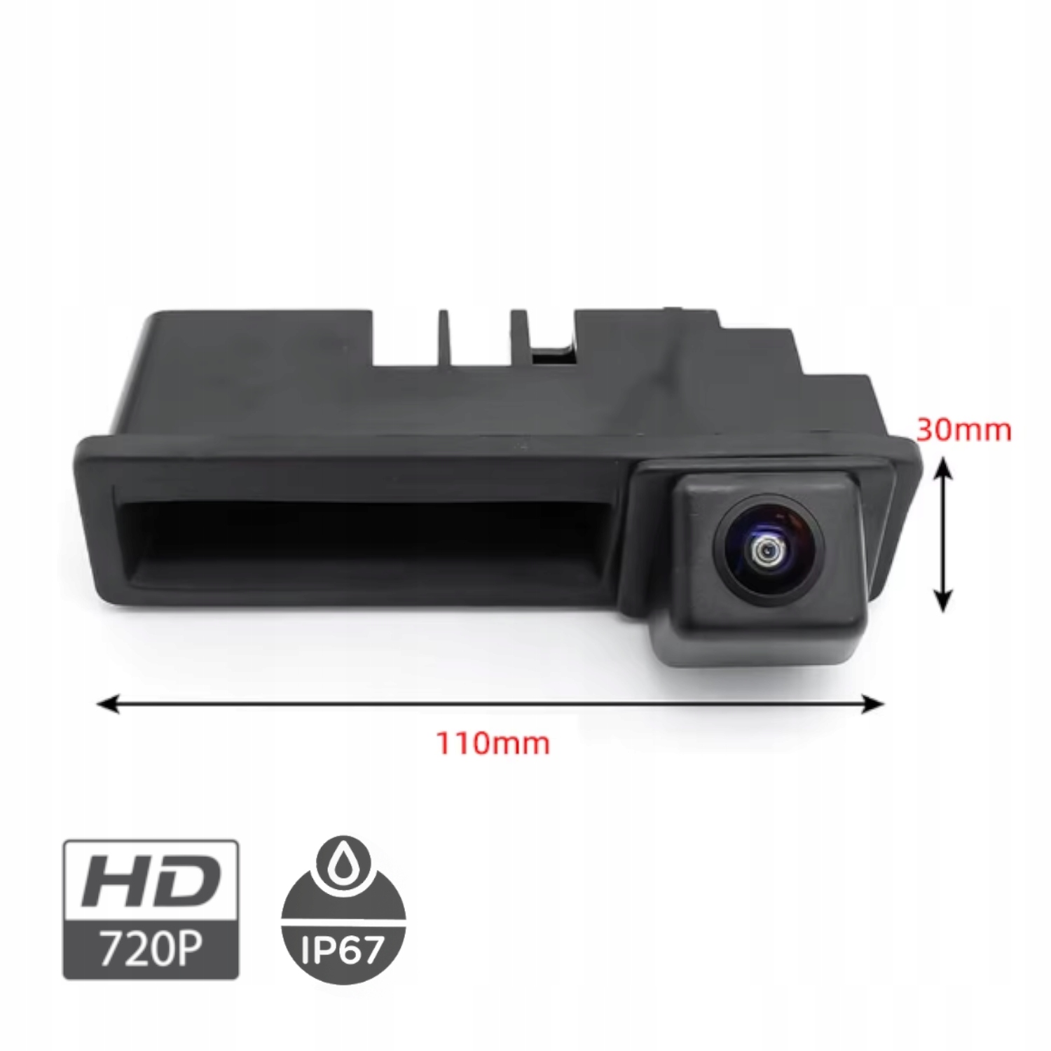 Kamera cofania w klamkę bagażnika do Audi Q7 4L / Audi A6 C6 / 720p IP67 - obrazek 5