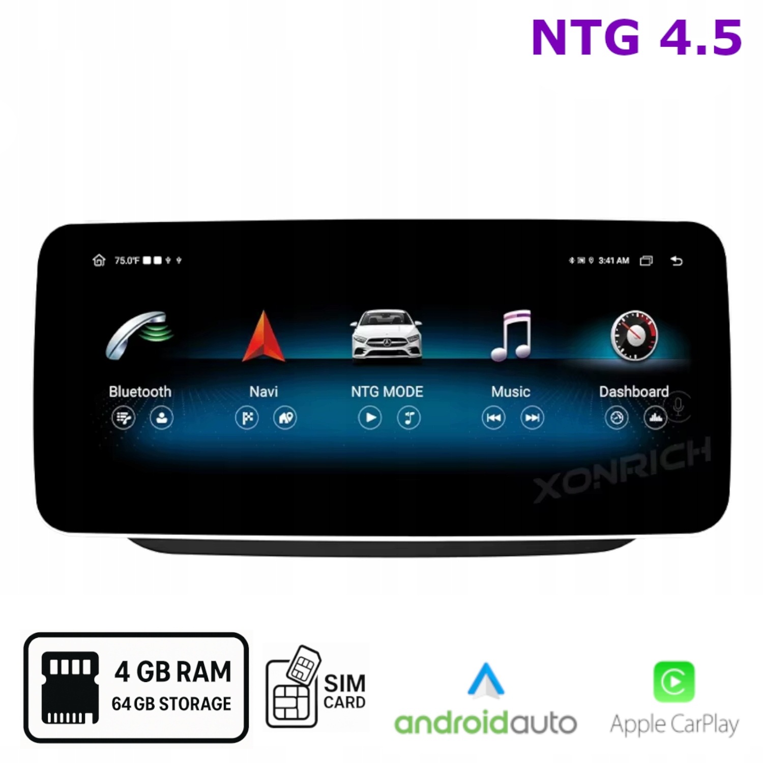 Radio Android do Mercedes W218 X218 C218 NTG 4.5 Qualcomm 665 4+64 GB