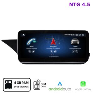 Radio Android do Mercedes W212 E200 E300 NTG 4.5 Qualcomm 665 4+64 GB