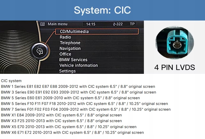 Moduł Carplay Android Auto do BMW z systemem CIC Seria 1 3 5 X1 X3 X4 X5 X6 - obrazek 4