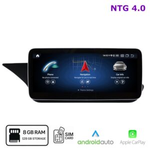 Radio Android do Mercedes W212 E200 E300 NTG 4.0 Qualcomm 665 8+128 GB